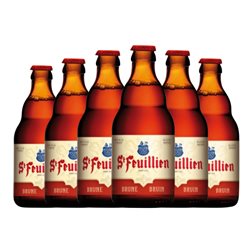 Cerveza Saint Feuillien Brown Ale — Tostada Botellín Tercio 33 cl (Caja de 6 unidades)