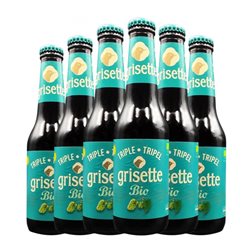 Cerveza Saint Feuillien Grisette Triple Malt — Triple Malta Organic — Ecológico Botellín Tercio 33 cl Sin Gluten (Caja de 6 unidades)