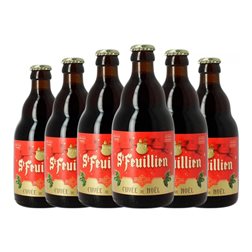 Cerveza Saint Feuillien Noel Botellín Tercio 33 cl (Caja de 6 unidades)