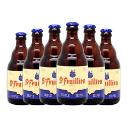 Cerveza Saint Feuillien Tripel Malt — Triple Malta Botellín Tercio 33 cl (Caja de 6 unidades)