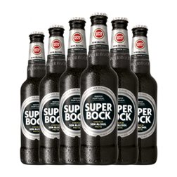 Cerveza Super Bock Negra Dark Ale — Oscura Botellín Tercio 33 cl Sin Alcohol (Caja de 6 unidades)