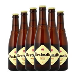 Cerveza Trappisten Van Westmalle Triple Malt — Triple Malta Botellín Tercio 33 cl (Caja de 6 unidades)