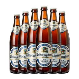 Cerveza Weihenstephaner Hefe Weissbier — Blanca Botella Medium 50 cl (Caja de 6 unidades)