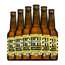Cerveza Zeta Superhell Botellín Tercio 33 cl (Caja de 6 unidades)