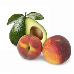 Panier d'Avocats et de Pêches