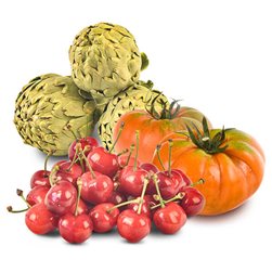 Cesta Cerezas, Alcachofas y Tomate Raf 6K(2Kg Cerezas, 2Kg Alcachofas y 2Kg Tomate)