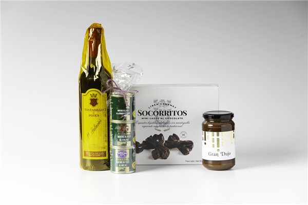 Basket with Minis Choco-detalle