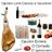 Panier de Noël avec jambon de pâturage ibérique 50% race ibérique Rivera 7-7,5 kgs