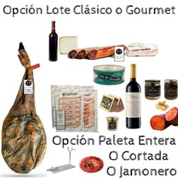 Cesta de Navidad con Paleta de Bellota Ibérica 50% Raza Ibérica Rivera 5-5,5 kgs