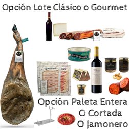 Cesta de Navidad con Paleta de Cebo de Campo Ibérica 50% Raza Ibérica Rivera