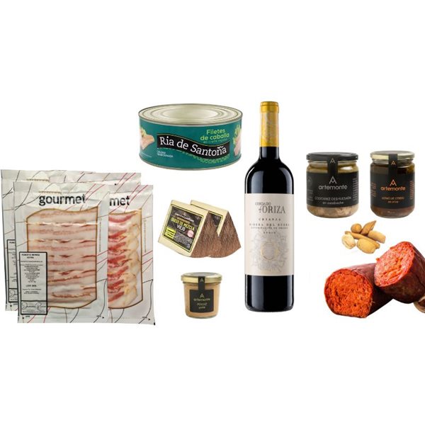 Cesta de Navidad con Paleta Duroc Rivera 4,5-5 kgs-lateral