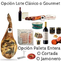 Cesta de Navidad con Paleta Duroc Rivera 4,5-5 kgs
