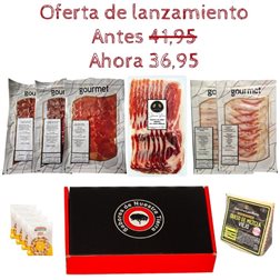 Rivera's Christmas basket with Iberian acorn-fed cured meats.