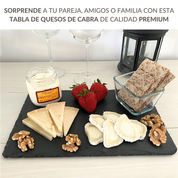 Cesta de Quesos Gourmet "Picoteo Payoyo" | Queso Semicurado Payoyo, Rulo de Cabra Payoyo y Crema de Queso para untar Payoyo | Queso Queso-trasera
