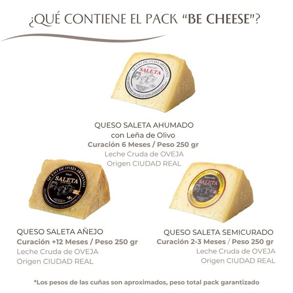 Cesta de Quesos Regalo Gourmet "Pack Be Cheese"-detalle