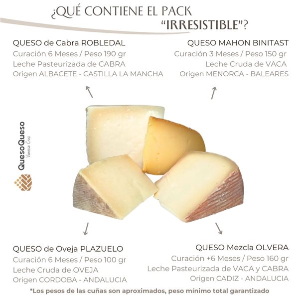 Cesta de Quesos Regalo Gourmet “Pack Irresistible”-detalle