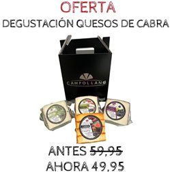 Cesta Degustación Quesos de Cabra Campollano Cuñas 375grs