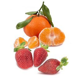 Strawberry and Mandarin Basket 1kg Strawberries + 5kg Mandarins