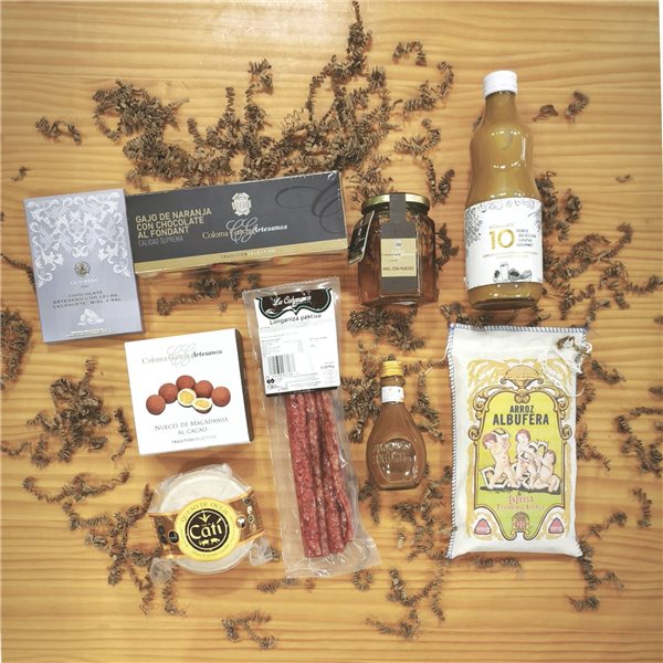 Gourmet basket 'Between horchata and rice'-lateral