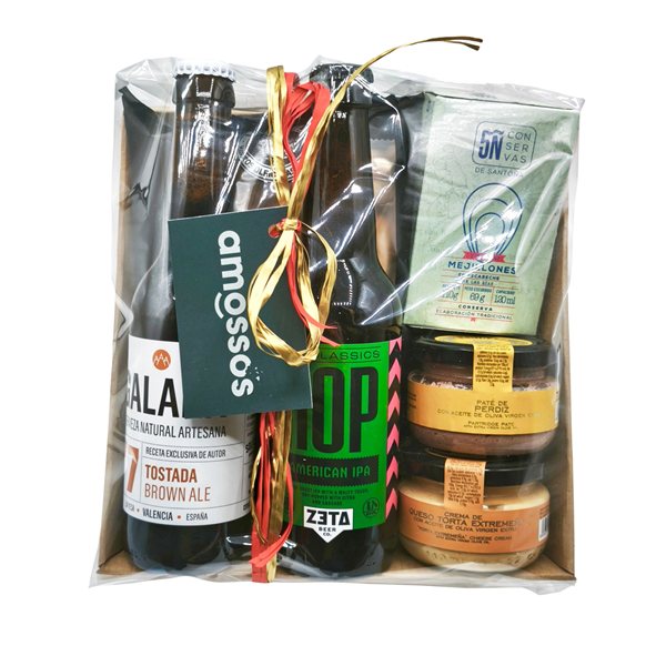 Cesta gourmet 'Ipa Brown'-trasera