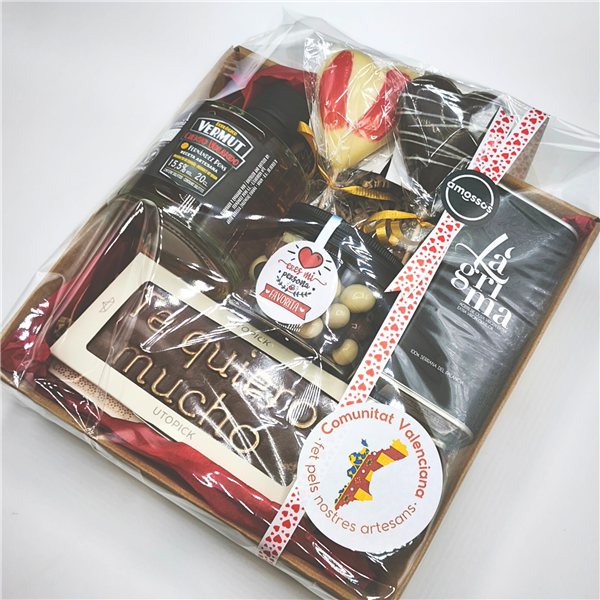 Cesta gourmet 'Te quiero mucho'-detalle