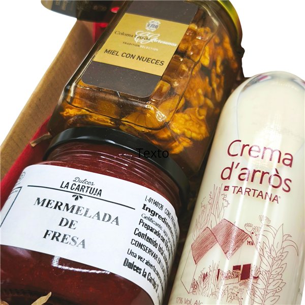 Cesta gourmet 'T'estime'-lateral