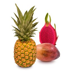 Panier Ananas, Mangues et Pitahaya