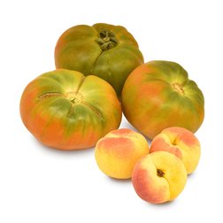 Cesta Tomate Valenciano y Albaricoques 4Kg → 2Kg Albaricoques + 2Kg Tomates Raf Valenciano