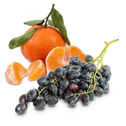 Black grape and tangerine basket 6Kg (2Kg Black grape 4Kg Tangerines)