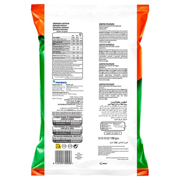 CHEETOS Boulettes Snack de Maïs Saveur Fromage pour Fêtes et Événements, Sacs Individuels de 130 g, Pack de 15 (Avec ou Sans Cadeau)-detalle