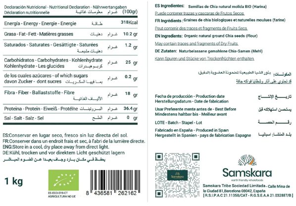 Organic Chia Powder - 1kg-detalle