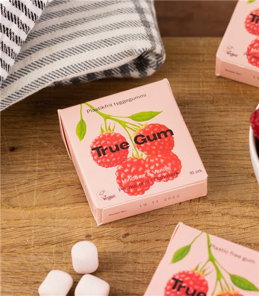 Raspberry and Vanilla Sugar-Free Gum-lateral