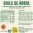 Chile de Arbol seco El Sarape 100g-trasera