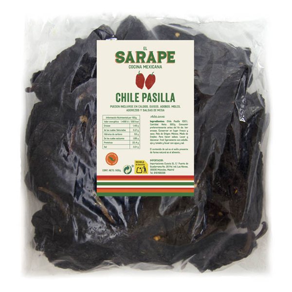 Chile Pasilla seco El Sarape 100g-detalle
