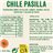 Chile Pasilla seco El Sarape 100g-trasera