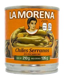 Chiles serranos 210 gr La Morena 210gr
