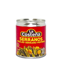 Chiles serranos 220g  "La Costeña" 220gr