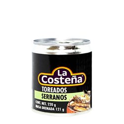 Chiles serranos toreados  ""La Costeña"" 220g