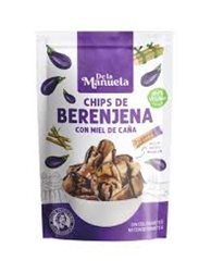 Chips de berenjena con miel de caña