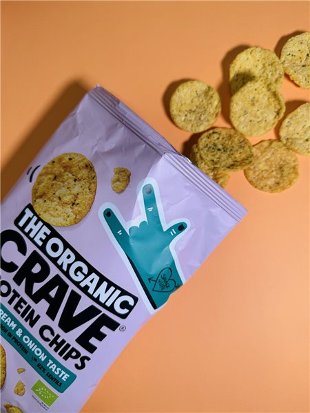 Bio-Linsenchips mit saurer Sahne und Zwiebelgeschmack-lateral