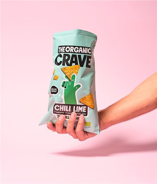 Proteinreiche Bio-Tortilla-Chips mit Chilli-Limette-detalle