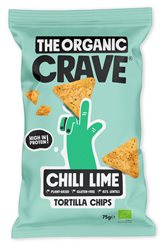 Proteinreiche Bio-Tortilla-Chips mit Chilli-Limette