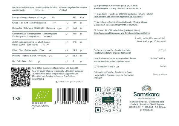 Chlorella en Polvo BIO - 1kg-detalle