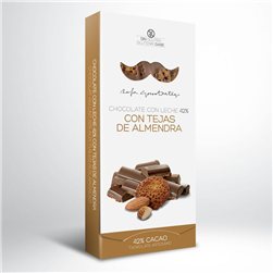 Chocolate con leche 42% con tejas de almendra, Rafa Gorrotxategi