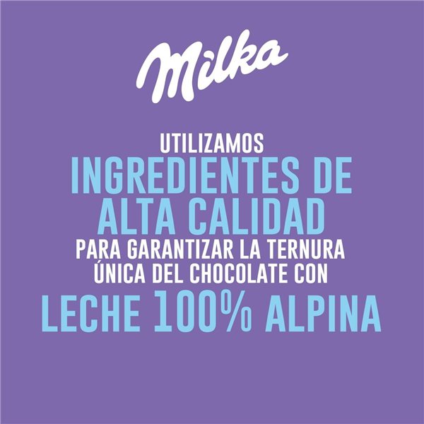 Chocolat au lait Milka.-detalle