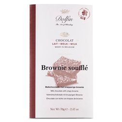 Milchschokolade mit knusprigen Brownie-Stücken