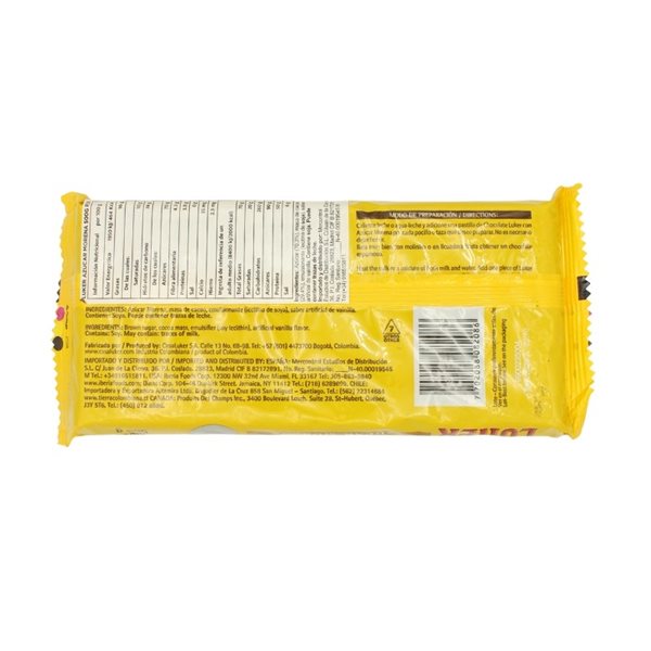 CHOCOLAT LUKER AVEC SUCRE BRUN 500 GR-detalle
