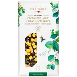 Chocolat noir avec arachides, maïs et graines de citrouille Belenguer