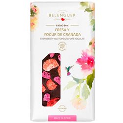 Chocolat noir avec fraise et yaourt de grenade Belenguer
