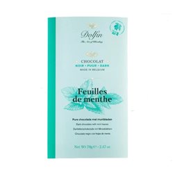 Chocolate Negro con Hojas de Menta 70g Dolfin